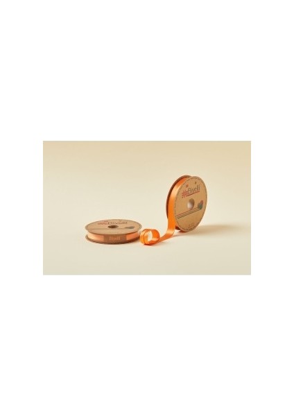 Biye Saten Katlı 014 Turuncu 2 cm 25 Metre Polyester