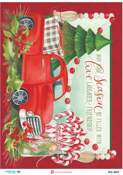 Diamond Pirinç Dekopaj Kağıdı - 3677