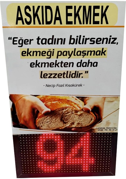 Askıda Ekmek LED Sayac Panosu