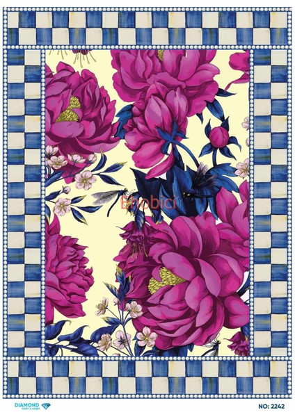 Diamond Pirinç Dekopaj Kağıdı - 2242