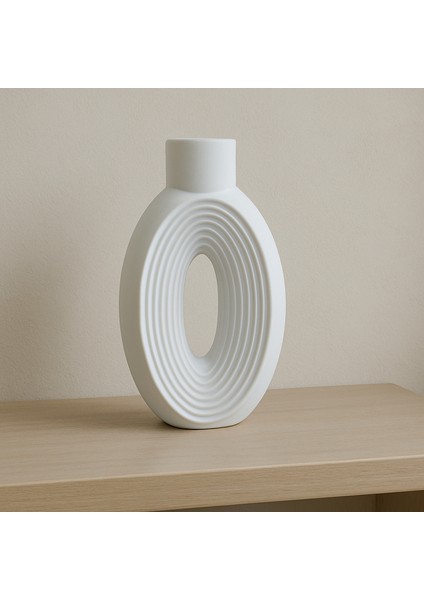 Çizgili Büyük Oval Vazo 27X14CM modelleri