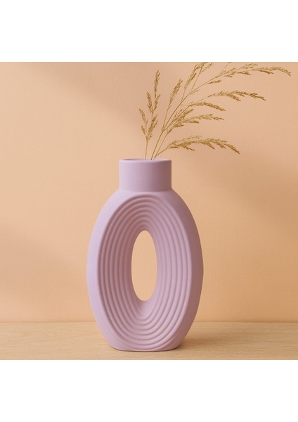 Çizgili Büyük Oval Vazo 27X14CM fırsatları