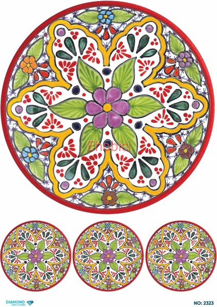 Diamond Pirinç Dekopaj Kağıdı - 2323