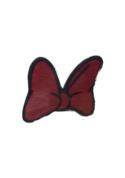 Aplike Ütü Ile Yapışan Küçük Kelebek Kırmızı Arma 3x2 cm