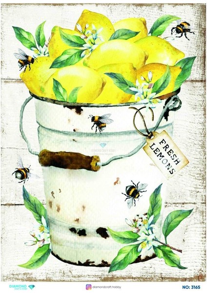 Diamond Pirinç Dekopaj Kağıdı - 3165