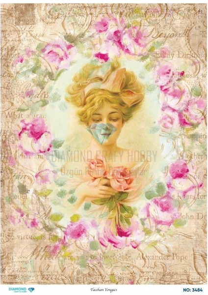 Diamond Pirinç Dekopaj Kağıdı - 3484