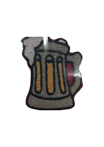 Aplike Ütü Ile Yapışan Bira Bardağı Arma 3x3 cm