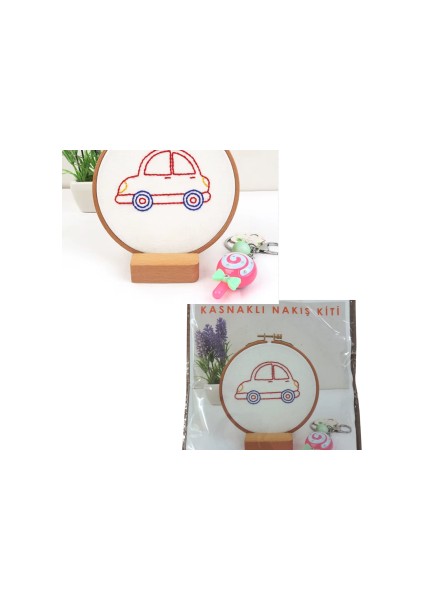Nakış Kitleri Kasnaklı 8.6 x 6 cm Araba