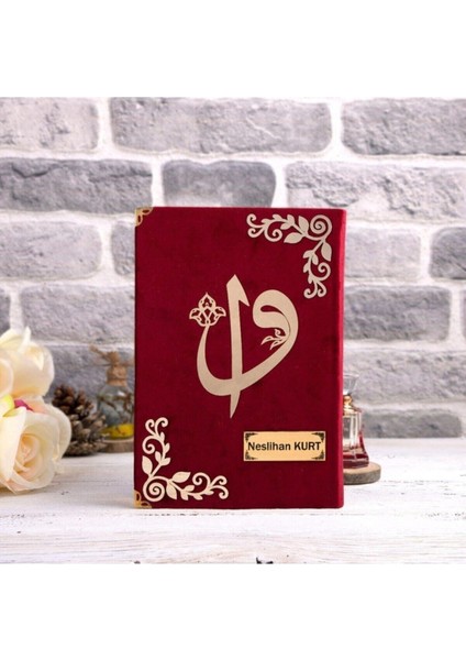 Hediyelik Kur'an-I Kerim Kadife Bordo Tespihli Ah.kutu Orta B. fiyatları