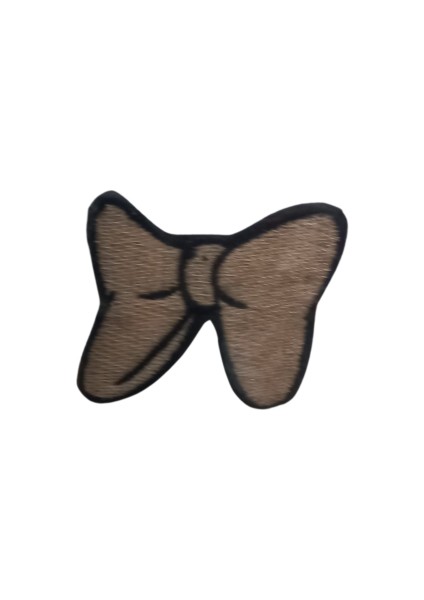 Aplike Ütü Ile Yapışan Küçük Kelebek Kahverengi Arma 3x2 cm