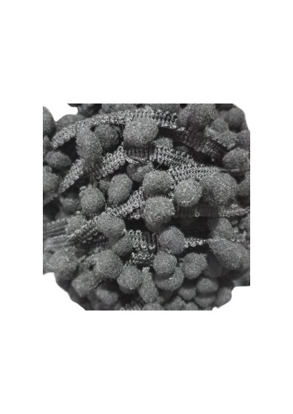 Sıralı Ponpon 1 Metre Siyah