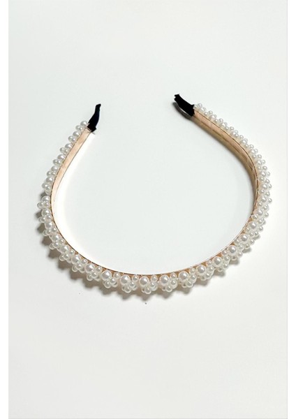 Çiçek Incili Metal Taç