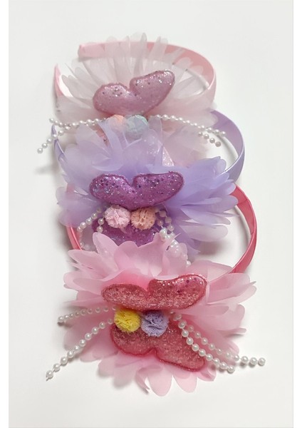 Kelebek Tüllü Çocuk Taç