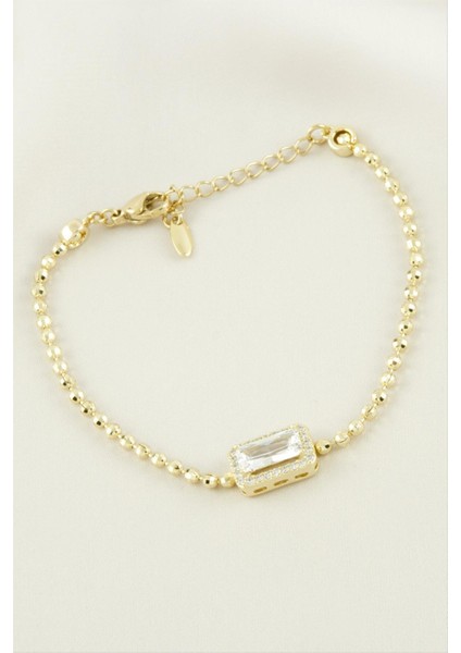 Xuping Kare Zirkon Taşlı Lüks Çelik Bileklik