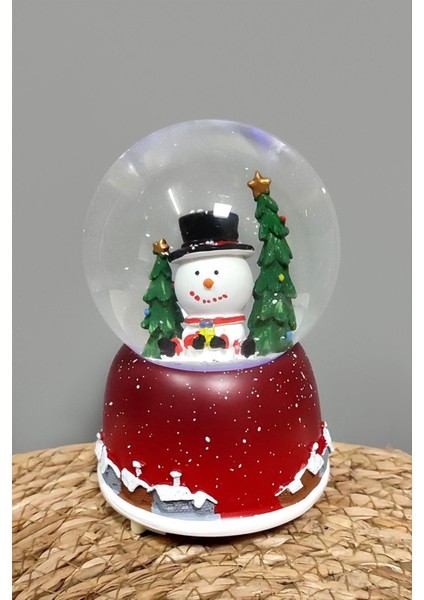 Kardan Adam Işıklı Kar Küresi Küçük