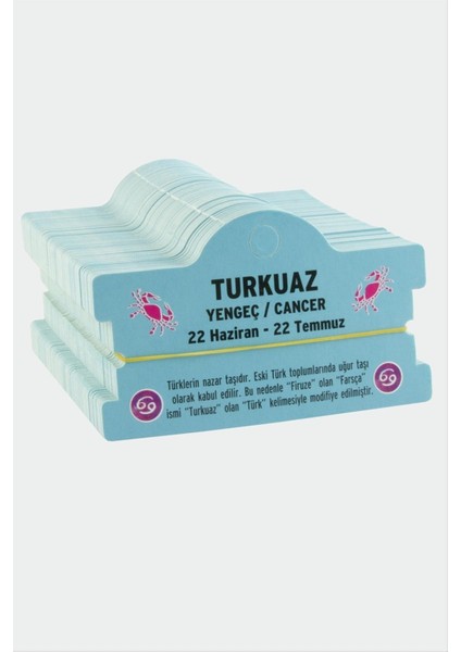 Turkuaz & Yengeç Burç Bileklik Kartı