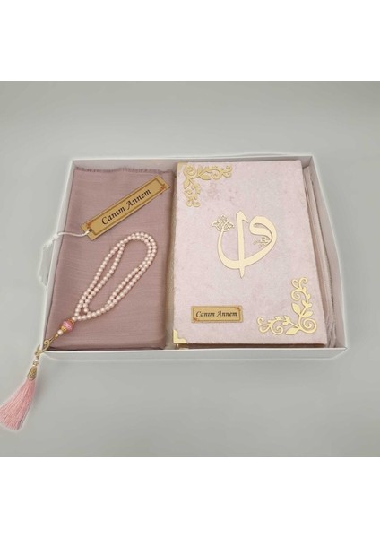 Hediyelik Kur'an-I Kerim Kadife Tespihli Ah.kutu Orta B. modelleri