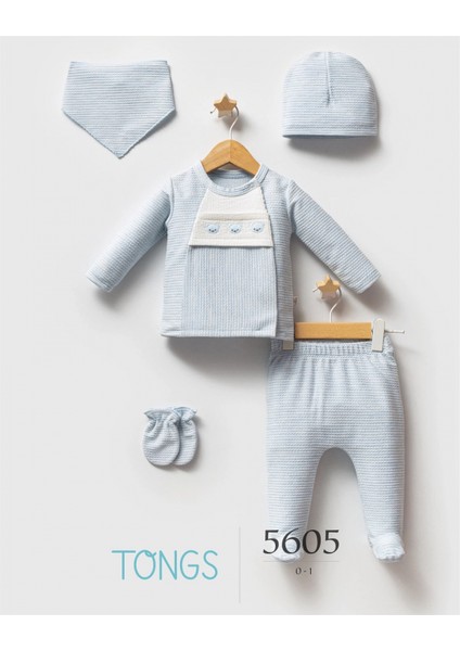 Tongs Baby Classic Bear 5'li Hastane Çıkışı 5605 Mavi