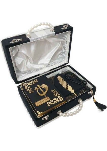 Kadife Inci Çantalı Hediye Hafız Boy Kuranı Kerim-Damat Bohçası fiyatları