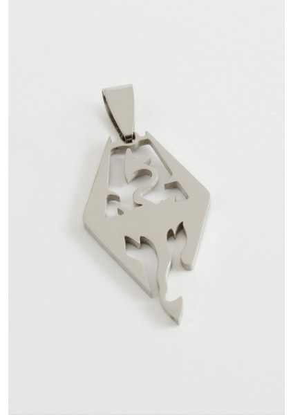Ejderha Çelik Kolye Ucu 3,5 cm