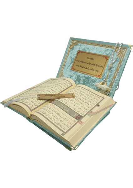 Isme Özel Reşal Kutulu Orta Boy Kur'an-I Kerim Su Yeşili )(Anneler Günü Serisi) fiyatları