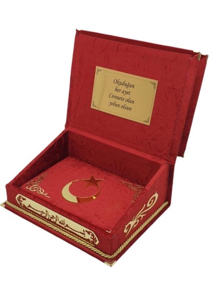 Kuranı Kerim Seti Rahleli Kadife Kutulu Kırmızı fiyatları