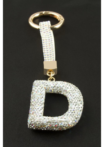 Harfli Savaroski Taşlı Anahtarlık