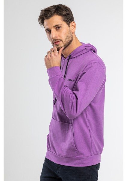 Süperlife Kapşonlu Uzun Kollu Baskılı Dar Kalıp Ince Erkek Sweatshirt Spr 2019K61 fiyatları