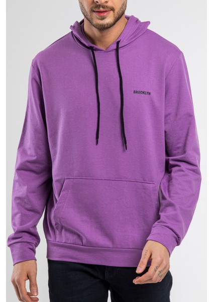 Süperlife Kapşonlu Uzun Kollu Baskılı Dar Kalıp Ince Erkek Sweatshirt Spr 2019K61 modelleri