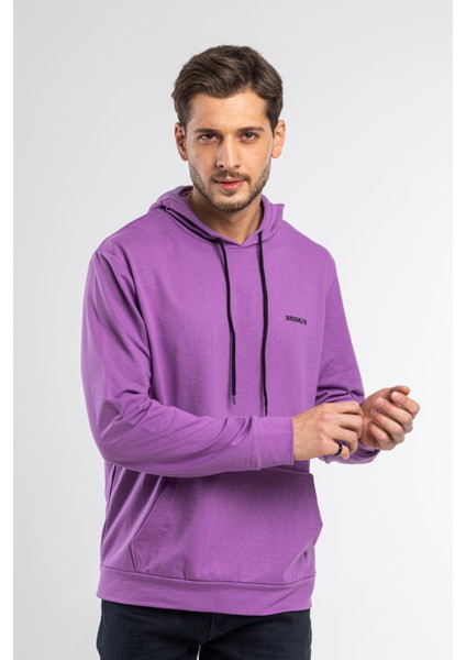 Süperlife Kapşonlu Uzun Kollu Baskılı Dar Kalıp Ince Erkek Sweatshirt Spr 2019K61 fırsatları