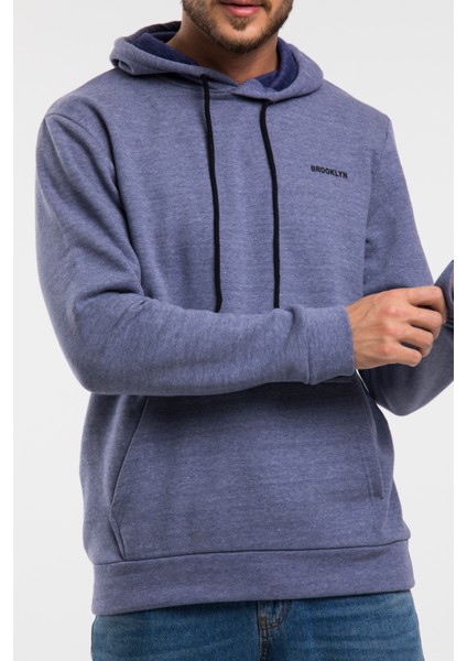 Süperlife Kapşonlu Uzun Kollu Baskılı Dar Kalıp Ince Erkek Sweatshirt Spr 2019K61 fiyatları