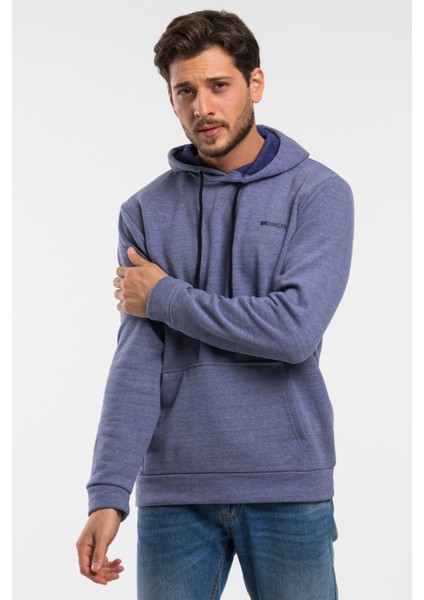 Süperlife Kapşonlu Uzun Kollu Baskılı Dar Kalıp Ince Erkek Sweatshirt Spr 2019K61 fırsatları
