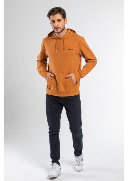 Süperlife Kapşonlu Uzun Kollu Baskılı Dar Kalıp Ince Erkek Sweatshirt Spr 2019K61