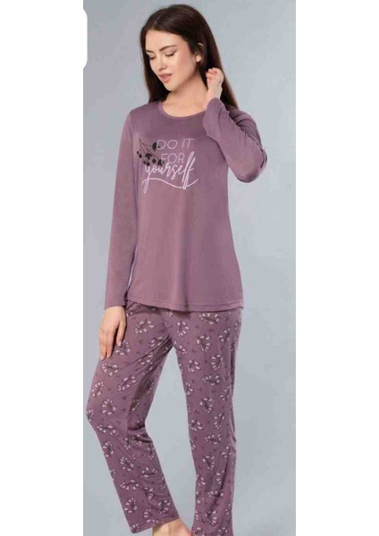 790-37 Bayan Uzun Kollu Pijama Takım