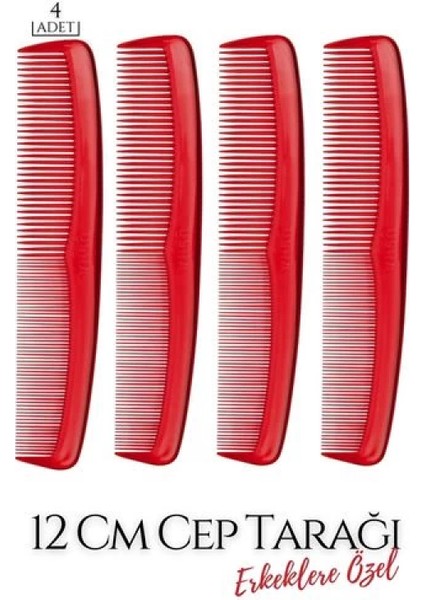 Engithalat 12 cm Erkek Cep Tarağı 4 Adet