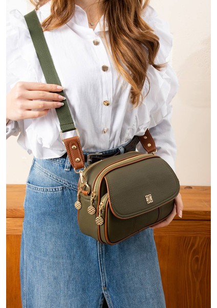 ,çok Gözlü , haki taba bayan Çapraz Çantası fiyatları