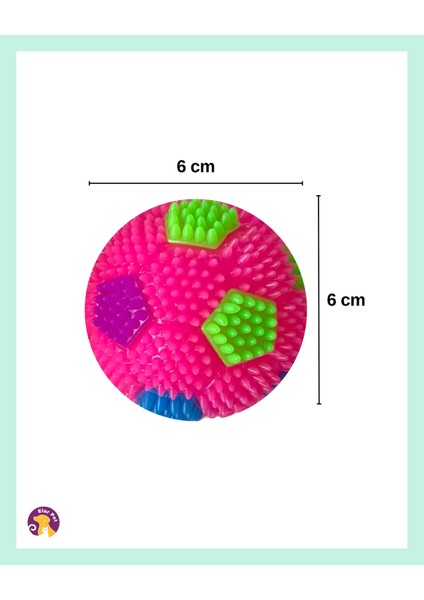 Sesli ve Işıklı Dikenli Dental Köpek Topu Oyuncağı 6 cm – Diş Sağlığı ve Oyun Için modelleri