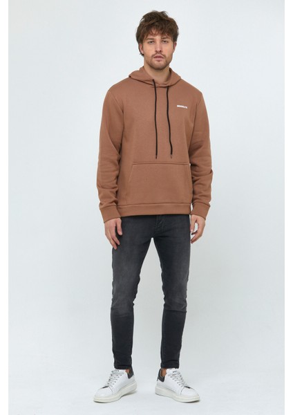 Süperlife Kapşonlu Uzun Kollu Baskılı Dar Kalıp Ince Erkek Sweatshirt Spr 2019K61 fırsatları