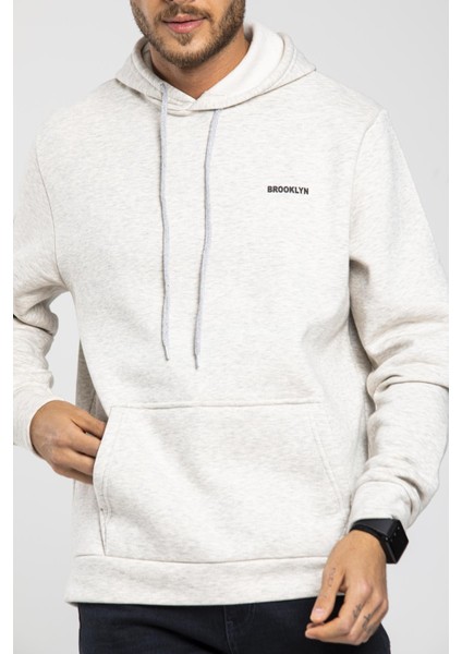 Süperlife Kapşonlu Uzun Kollu Baskılı Dar Kalıp Ince Erkek Sweatshirt Spr 2019K61 indirimleri