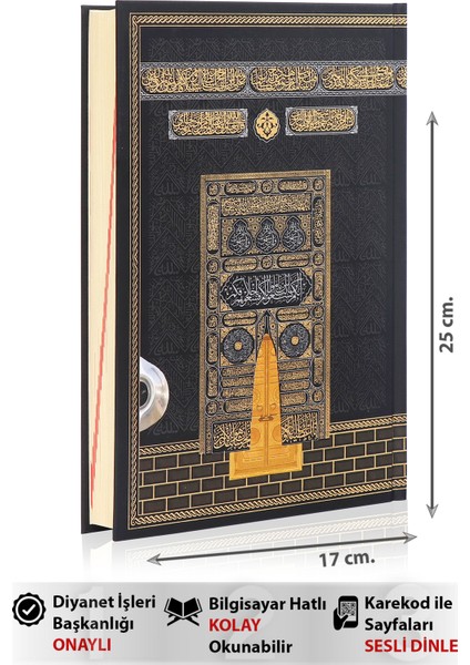 Orta Boy Arapça Sıvama Kapak Kuran-I Kerim Kabe fiyatları