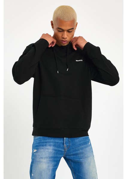Süperlife Kapşonlu Uzun Kollu Baskılı Dar Kalıp Ince Erkek Sweatshirt Spr 2019K61 fiyatları