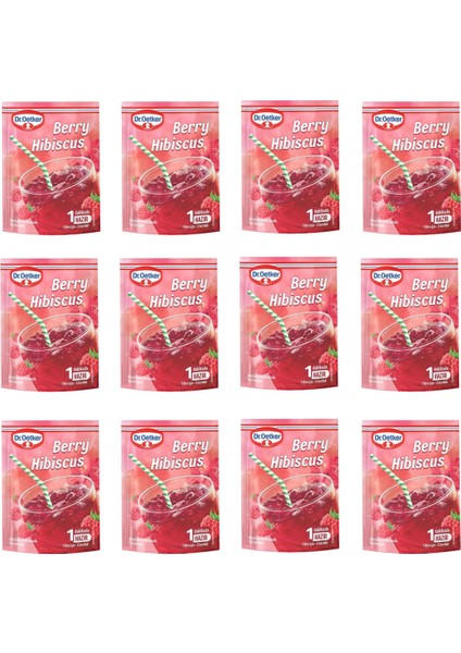 Dr Oetker Toz Içecek Berry Hibiscus 90GR x 12 Adet