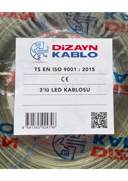 LED Avize Kablosu 3x0.22 Şeffaf Izoleli 3 Lü (1 Metre) modelleri