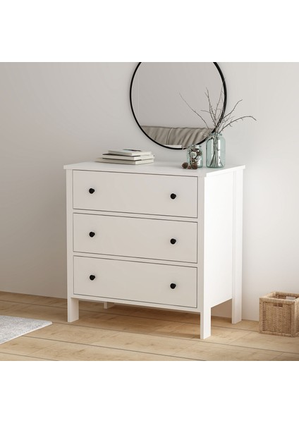 Lia 3 Çekmeceli Beyaz Şifonyer fiyatları