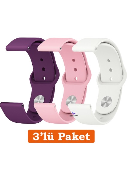 Redmi Watch 5 Active / Redmi Watch 5 Lite Uyumlu 22MM 3'lü Paket Silikon Kordon Seti