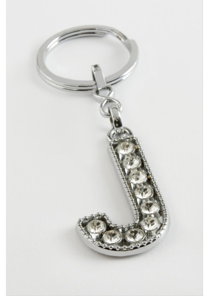 Gümüş Renkli Taşlı Harf Anahtarlık fırsatları