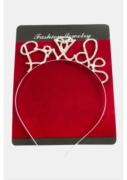 Bride Yazılı Taşlı Taç