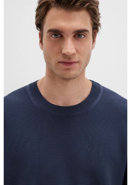 Bisiklet Yaka Lacivert Kazak 0710197-70497 fiyatları