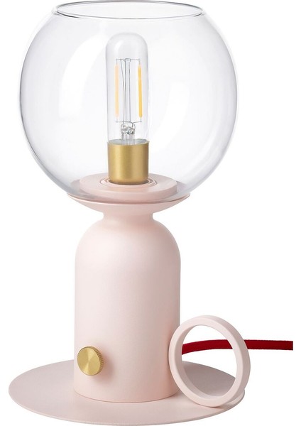 Abajur, Açık Pembe, 24 cm