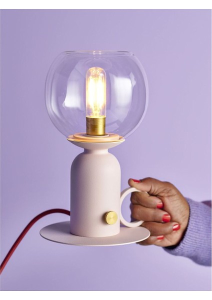 Abajur, Açık Pembe, 24 cm fırsatları